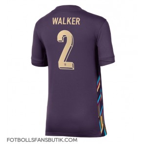 England Kyle Walker #2 Replika Bortatröja Damer EM 2024 Kortärmad